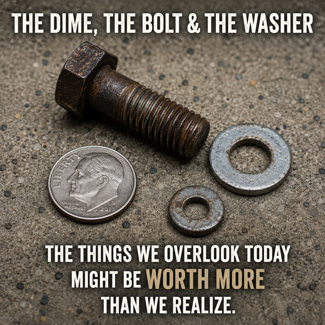The Dime The Bolt and the Washer