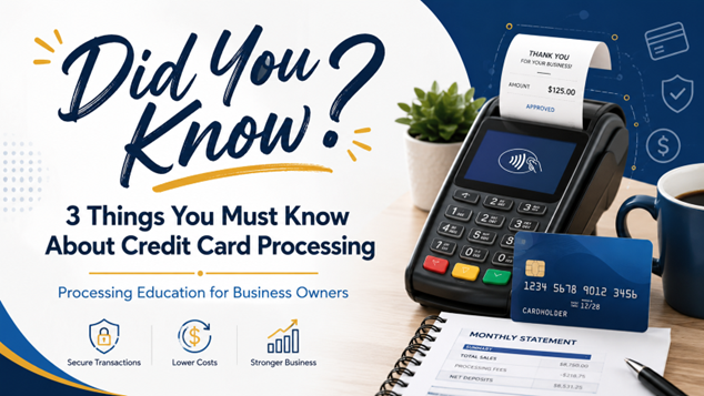 Three things you must know about credit card processing